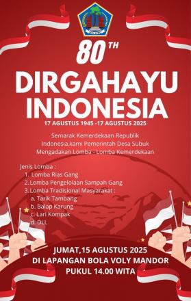 Semarak HUT RI ke-80, Desa Subuk Gelar Lomba Kemerdekaan